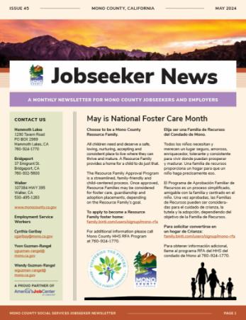 Jobseeker News May Cover