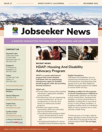 Jobseeker News December Cover
