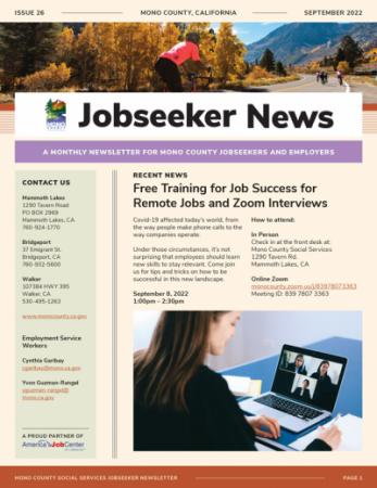 Jobseeker News September Cover