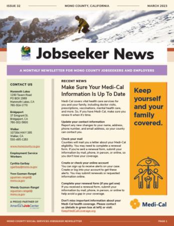 Jobseeker News March Cover